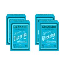 Kit Sabonete Granado Glicerina Pele Seca 90g c/4un