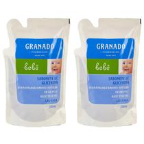 Kit Sabonete Granado Líquido de Glicerina Bebê Lavanda 250ml Refil 02 unidades