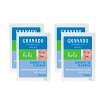 Kit Sabonete Infantil Granado Bebe Lavanda 90g c/4un