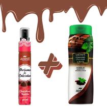 Kit sabonete intimo chocalate e menta + perfume de calcinha chocolate hidrata refresca perfuma