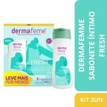 Kit Sabonete Íntimo Dermafeme Fresh 200ml - 2 Unidades Kit Sabonete Íntimo Dermafeme Fresh 200ml - 2 Unidades
