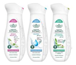 Kit Sabonete Íntimo Flores e Vegetais 250ml Rosas Brancas Neutro Copaíba