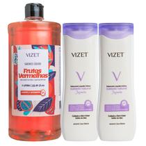Kit Sabonete Íntimo Jasmim + Sabonete Líquido Vizet Kit Sabonete Íntimo Jasmim + Sabonete Líquido Vizet