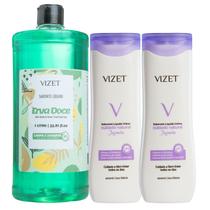 Kit Sabonete Íntimo Jasmim + Sabonete Líquido Vizet Kit Sabonete Íntimo Jasmim + Sabonete Líquido Vizet