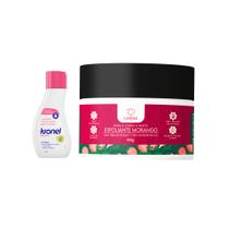 Kit Sabonete Íntimo Kronel 80mL + Esfoliante Fio Cabana 300g Morango, Pitaya ou Uva