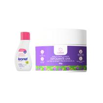 Kit Sabonete Íntimo Kronel 80mL + Esfoliante Fio Cabana 300g Morango, Pitaya ou Uva