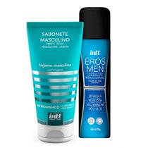 Kit Sabonete Íntimo Masculino 150ml + Desodorante Íntimo Eros Men 166ml Intt