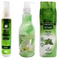Kit Sabonete Íntimo Menta + Perfume de Calcinha Menta + Body Girl Limão Kit Sabonete Íntimo Menta + Perfume de Calcinha Menta + Body Girl Limão