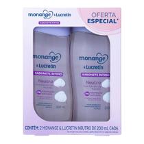 Kit Sabonete Íntimo Monange E Lucretin Neutro 200ml- 2 Unidades