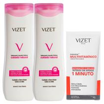 Kit Sabonete Íntimo + Regenerador Intensive para Cabelos Vizet Kit Sabonete Íntimo + Regenerador Intensive para Cabelos Vizet