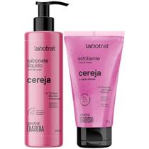 Kit Sabonete Liquido 190ml + Esfoliante 150g Corpo E Rosto Labotrat Dia A Dia Cheiro De Fruta Cereja