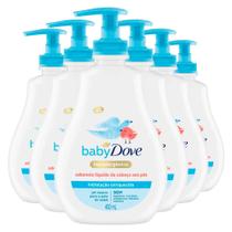 Kit Sabonete Líquido Baby Dove Hidratação Enriquecida 400ml - 6 Unidades