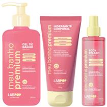 Kit Sabonete Liquido Com Hidratante e Body Splash Belle Pink Labotrat