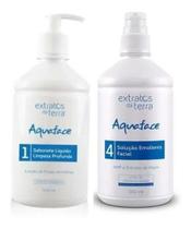 Kit Sabonete Liquido Com Solução Aquaface 500 Ml Extratos Kit Sabonete Liquido Com Solução Aquaface 500 Ml Extratos
