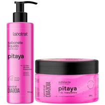 Kit Sabonete Liquido + Esfoliante Corpo E Rosto Labotrat Dia A Dia Cheiro De Fruta Pitaya 300g