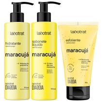 Kit Sabonete Liquido + Esfoliante + Hidratante Corpo E Rosto Labotrat Cheiro De Fruta Maracuja 150g Kit Sabonete Liquido + Esfoliante + Hidratante Corpo E Rosto Labotrat Cheiro De Fruta Maracuja 150g
