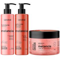 Kit Sabonete Liquido + Esfoliante + Hidratante Corpo E Rosto Labotrat Cheiro De Fruta Melancia 300g