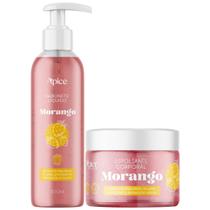 Kit Sabonete Liquido + Esfoliante Morango Apice Apse Corporal Banho Esfoliação Corpo Vegano 300g Kit Sabonete Liquido + Esfoliante Morango Apice Apse Corporal Banho Esfoliação Corpo Vegano 300g