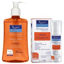 Kit Sabonete Liquido Facial + Creme Vitamina C Nupill Clareador Firmador Hidratante