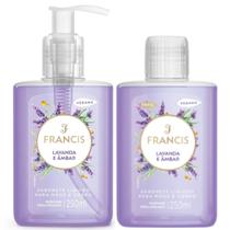 Kit Sabonete Líquido Francis Lavanda e Âmbar + Refil Kit Sabonete Líquido Francis Lavanda e Âmbar + Refil