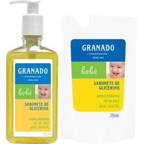 Kit Sabonete Líquido Granado Glicerina Bebê 250ml + 1 Refil 250ml Kit Sabonete Líquido Granado Glicerina Bebê 250ml + 1 Refil 250ml