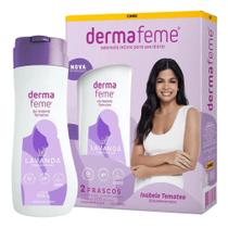 Kit Sabonete Líquido Íntimo Dermafeme Lavanda com 2 unidades de 200ml cada