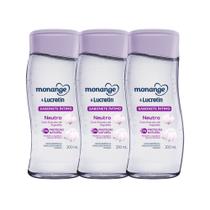 Kit Sabonete Líquido Íntimo Monange Neutro 200ml - 3 UN