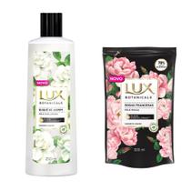 Kit Sabonete Líquido Lux Botanicals Buquê de Jasmim 250ml e Sabonete Líquido Lux Botanicals Rosas Francesas Refil 200ml