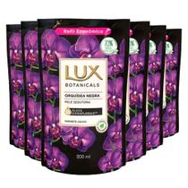 Kit Sabonete Liquido Lux Refil Botanicals Negra 200ml 6 Unidades