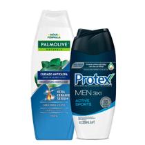 Kit Sabonete Líquido Protex Men Sport 250ml + Shampoo Anticaspa Classic 350ml