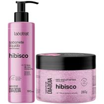 Kit Sabonete Liquido + Sais Corpo E Rosto Labotrat Dia A Dia Cheiro De Fruta Hibisco 190ml