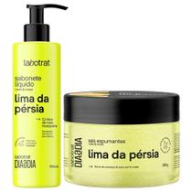 Kit Sabonete Liquido + Sais Corpo E Rosto Labotrat Dia A Dia Cheiro De Fruta Lima 190ml
