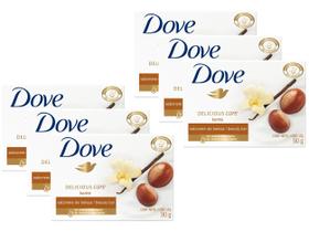 Kit Sabonete Neutro Dove Delicious Care - 6 Unidades de 90g Cada