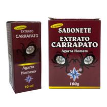 KIT Sabonete + Óleo Carrapato Agarra Homens 10 ml