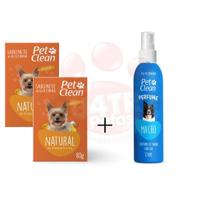 Kit Sabonete perfume para caes gatos banho higiene pet Natural