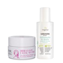 Kit Sabonete Vegana e Hidratante Facial Rosa Mosqueta Via Aroma Kit Sabonete Vegana e Hidratante Facial Rosa Mosqueta Via Aroma