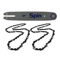 Kit Sabre Com 2 Corrente Para Motosserra Stihl 180 22 Dentes