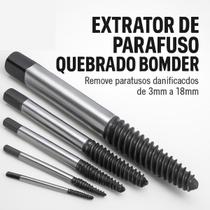 Kit Saca Parafuso Danificado 6pcs 3mm a 18mm