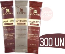 Kit Sachê Di Capri Chocolate + Cappuccino + Café C/ Leite 300u