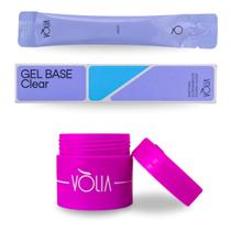 Kit Sachê Gel Base Clear Sem TPO LED UV 12g Vòlia Pote ECO Manicure Unha de Gel Nail Art Nail Designer