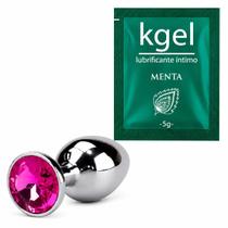 Kit Sachê Lubrificante Menta Kgel e plug Anal Pedra Colors P Kit Sachê Lubrificante Menta Kgel e plug Anal Pedra Colors P