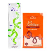 Kit Sachê Monomer + Pó Acrílico Para Unhas Cover Nude Vlia