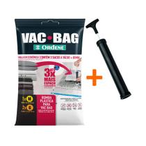 Kit Saco A Vacuo - 1 Médio + 2 Grande + Bomba - Vac Bag
