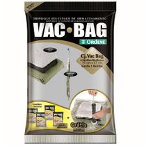 Kit Saco A Vácuo 4 Médio 45x65 + Bomba Sucção Vac Bag Ordene