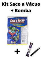 Kit Saco a Vácuo + Bomba De Ar Para Saco A Vácuo - B3FStore