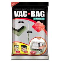 Kit Saco à Vácuo Para Armazenagem Impermeável Vac Bag 1 Médio 2 Grandes + Bomba