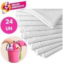 Kit Saco Alvejado Pano De Chão Duplo Resistente Grande Em Algodão Branco Limpeza Geral Faxina Pesada