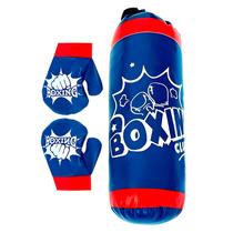 Kit Saco Boxe Infantil Mini Saco De Pancada + Par De Luvas Macio Para Treinar Kit Saco Boxe Infantil Mini Saco De Pancada + Par De Luvas Macio Para Treinar