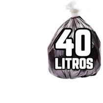 Kit Saco De Lixo 1.000Un 40L Preto Reforçado