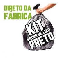 Kit Saco De Lixo 100 Lts Mega + 60 Lts Super Reforçado Preto